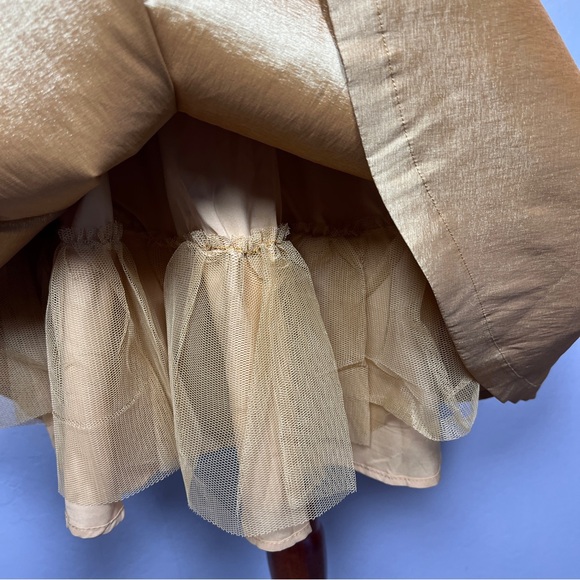 MODCLOTH‎ Women’s Size 8 Gold Fantastic Satin Sleeveless Fit & Flare Midi Dress - Picture 11 of 15